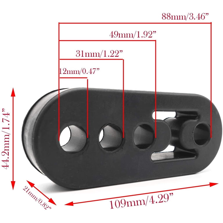 5/16 UNF Thread - Universal Exhaust Silencer Rubber Mount Mounting with Nuts x2 | UK 5/16 UNF Thread - Universal Exhaust Silencer Rubber Mount Mounting with Nuts x2 | UK