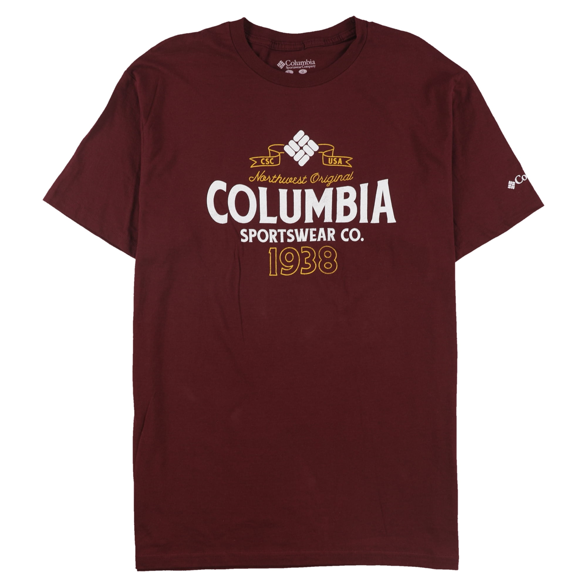 Columbia Sportswear co. 1938 Graphic T-Shirt, Red, Large - Walmart.com