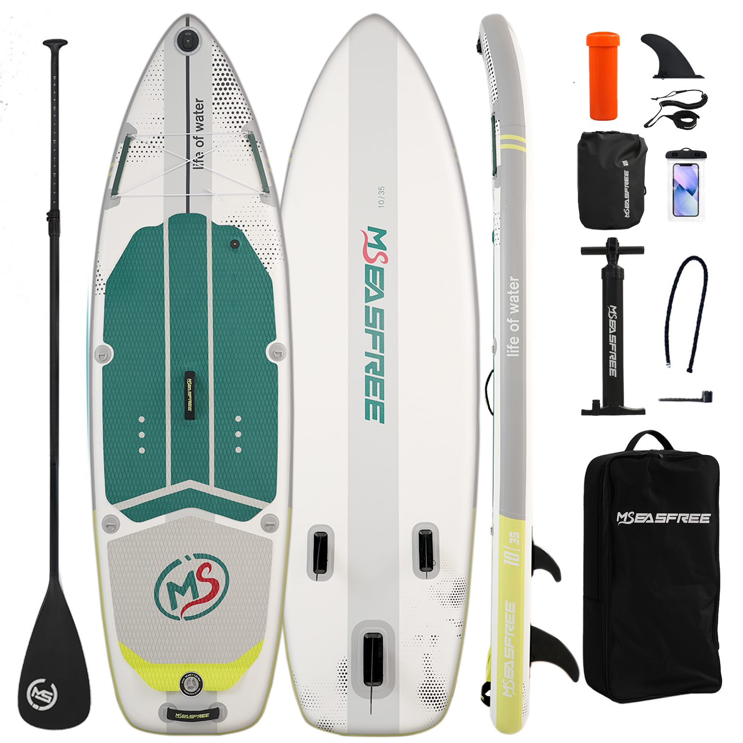 MSEASFREE Inflatable Paddle Board With Premium Accessories photo 1