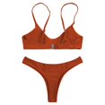 thumbnail image 3 of Traje de baño tipo bikini SherryDC, liso, acolchado, color café, para mujer, 3 of 3