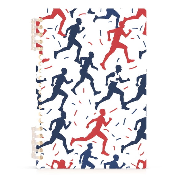 Runing Spiral Journal Notebook College Ruled Notebook 8.3" x 5.7" A5 Lined Thick Paper Page