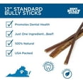 thumbnail image 3 of Best Bully Sticks 12 Inch Bully Sticks - 25 Count (Pack of 1) - All-Natural, Fully Digestible, 100% Grass-Fed, Grain and Rawhide Free, 3 of 9