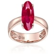 thumbnail image 2 of Limited Time Sale: 1 Carat Oval cut Red Ruby Solitaire Engagement Ring in 10k Rose Gold for Women on Sale, 2 of 2