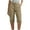 Khaki, variant on Inleife Womens Cargo Shorts Solid Color With Elastic Waist Casual Half Shorts Pants Pocket Army Green XL