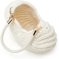 thumbnail image 5 of JKCCZLL Handwoven Seashell Hobo Bags Women Crochet Summer Beach Bag Boho Knitted Evening Clutch Purses Hobo Crossbody Shoulder Bag,Beige White,1, 5 of 9