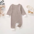 thumbnail image 6 of JUMEYU Newborn Clothes Neutral Baby Boy Girl Outfit Newborn Boys Girls Jumpsuit Infant Cute Fall Clothes 0 3 6 9 12 18 24 Months (Brown,12-18 Months), 6 of 9