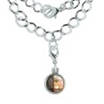 thumbnail image 1 of The Hours Between Coffee and Wine Really Have No Purpose Funny Humor Silver Plated Bracelet with Antiqued Charm, 1 of 5