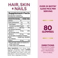 thumbnail image 4 of Nature's Bounty Advanced, Hair Skin and Nails Vitamins with Biotin, Strawberry Gummies, 80 Ct, 4 of 6
