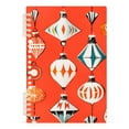 thumbnail image 7 of FORMRS 1-Subject Spiral Notebook 8" x 5" College Ruled 60 Refillable Sheet, Retro Christmas Ornaments Pattern, 7 of 7