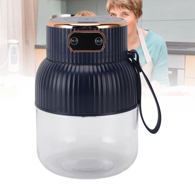 Grande Capacité Gobelet Presse-Agrumes Portable, Machine à Jus Électrique Multifonctionnelle 600ml, avec Design à Touche Poussoir Simple, pour Smoothies, Lait de Soja
