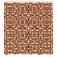 thumbnail image 3 of Ambesonne Geometric Shower Curtain, Squares Rhombuses, 69"Wx84"L, Burnt Sienna Beige, 3 of 3