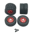 thumbnail image 1 of VONKY 10pieces 1/16 Wheel Rims Tyre RC Upgrade Part Aluminum Alloy Durable Rc Wheel Rims Tyre For WPL C14 RC Car Part Red, 1 of 6