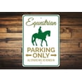 thumbnail image 1 of Equestrian Parking Novelty Sign, Metal Wall Decor - 10x14 inches, 1 of 4
