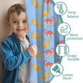 thumbnail image 3 of Blackout Kids Curtains,Blue Background Dinosaur Pattern Childrens Insulated Curtains Set Of 2,Bedroom Essentials,Toddler Room Decor 42"x84", 3 of 5
