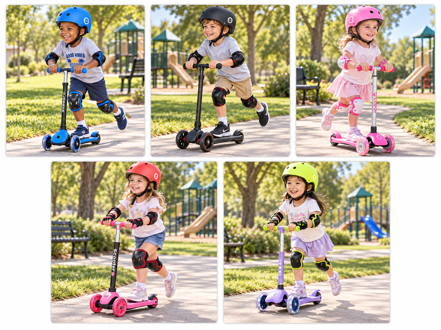 XJD Kids Helmet & Protective Gear Set photo 4