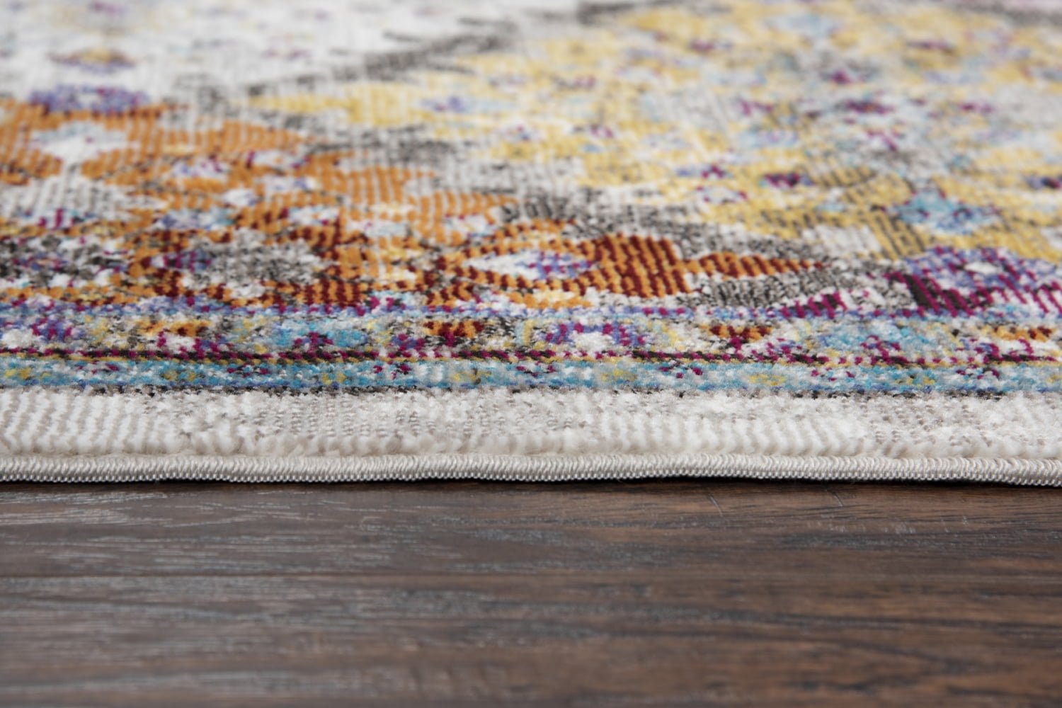 Rizzy Rugs Princeton Area Rug PRI108 Cream/Multi Curves Blocks 3' 11" x 5' 6" Rectangle