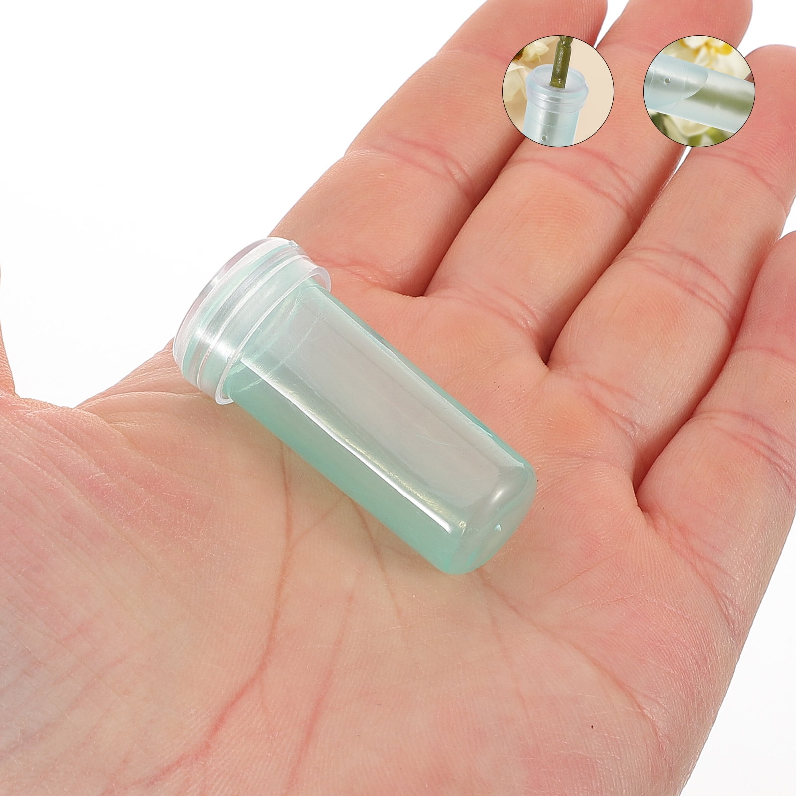 HOOWIFFY 1 Pack Single Flower Water Tube Green Plastic for Flower Arranging and Bouquet Making