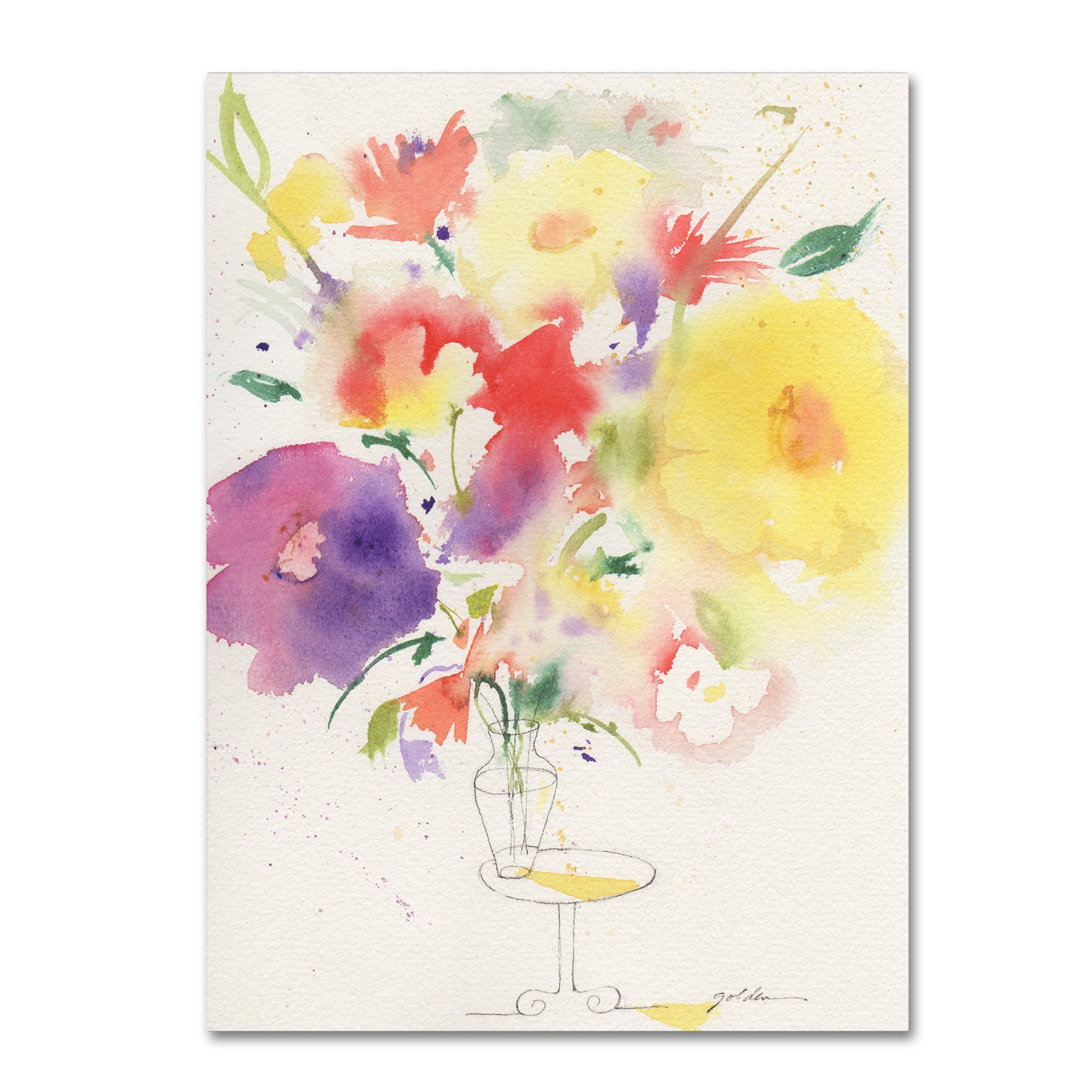 Sheila Golden 'Holiday Bouquet' 14 x 19 Canvas Art