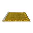 thumbnail image 2 of Ahgly Company Machine Washable Indoor Square Oriental Yellow Traditional Area Rugs, 7' Square, 2 of 4