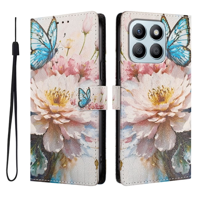 FOXDOCK Funda Tipo Cartera para Honor X8B con Soporte y Correa – Diseño de Patrones Lindos