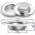 thumbnail image 3 of 2pcs Kitchen Bathroom Sink Strainer. Stainless Steel Drain Filter. Prevent, 3 of 4