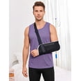 thumbnail image 2 of Post Surgery Shirts Men Shoulder Mastectomy Recovery Tank Tops with Drain Pockets Adaptive Rotator Cuff Magic Tape, 2 of 7