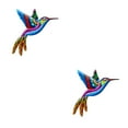 thumbnail image 4 of Colibrí de hierro Injueey para colgar en la pared de la oficina decoración del hogar dormitorio 2Conjunto Azul, 4 of 6