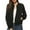 Black, variant on Blmnix Comfy Jackets for Woman Black Y2K Solid Zip up Long Sleeve Short Bomber Ladies Jackets Fall