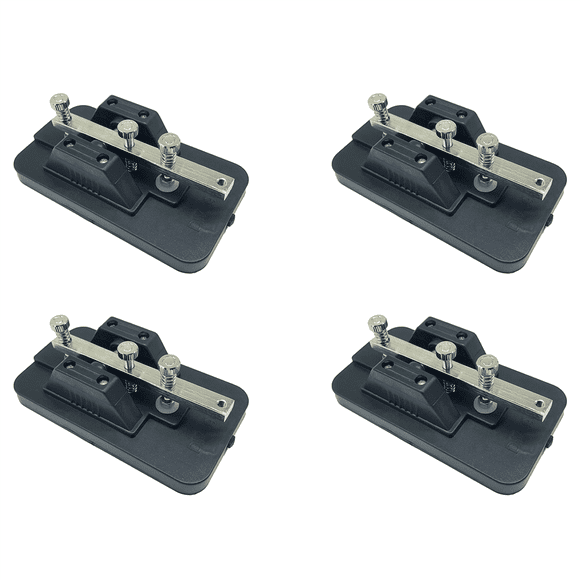 4X Code Morse Manuel CW Touches Enseignement Télégraphe Praticien avec Buzzer Accessoires Radio Ondes Courtes, 4 x CW Touches Électriques, Noir