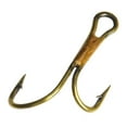 thumbnail image 3 of 20Pcs Double Fishing Hook High Carbon Steel Golden Barbed Hook Zander Fishhooks 4#, 3 of 9