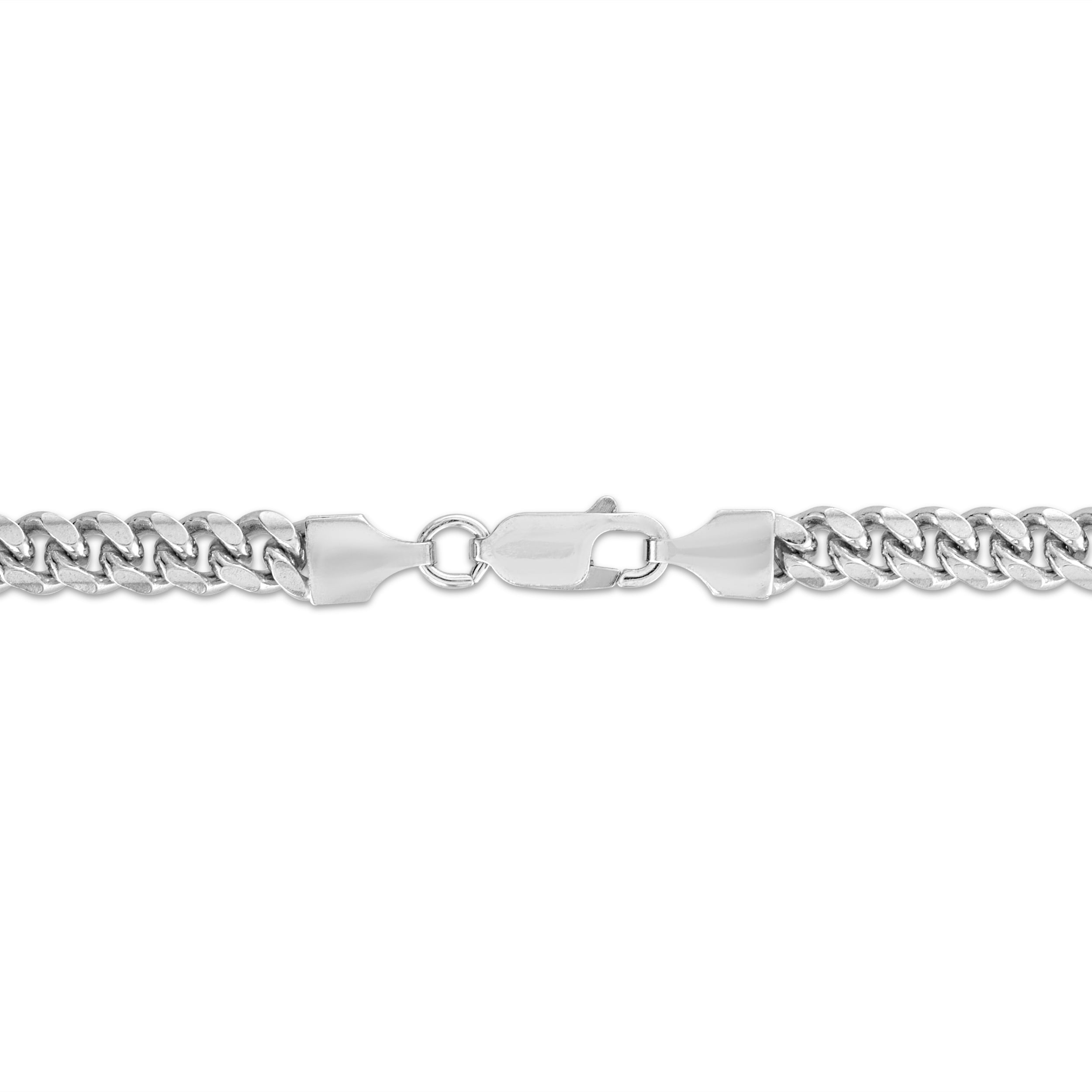 Brilliance Fine Jewelry Italian Sterling Silver 5mm High Polish Bombe Miami Cuban Chain Necklace, 22"