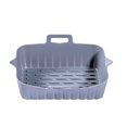 thumbnail image 1 of Plateau de Cuisson en Silicone pour Friteuse à Air Chaud, Poêle Rectangulaire Réutilisable Résistante à la Chaleur, Doublure pour Friteuse à Air, Outils de Cuisine, 1 of 9
