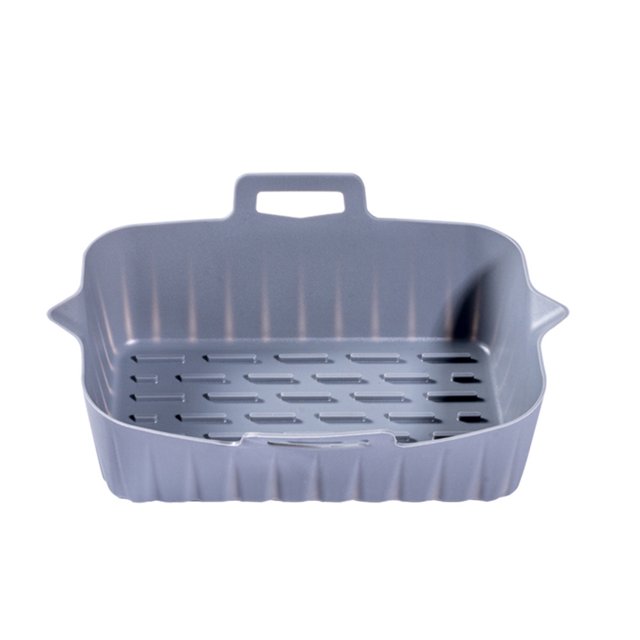 Plateau de Cuisson en Silicone pour Friteuse à Air Chaud, Poêle Rectangulaire Réutilisable Résistante à la Chaleur, Doublure pour Friteuse à Air, Outils de Cuisine