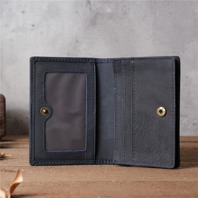 Estuche para tarjetas de cuero de vaca con capa para la cabeza para hombre, funda para licencia de conducir, funda para tarjetas de crédito, tarjetero, monedero