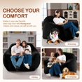 thumbnail image 4 of Bean Bag Chair Bean Bag Chairs for Adults Comfy Beanbag Chair with Spacious Design Giant Bean Bag Couch with Armrest Large Bean Bag Chair with Filler for Living Room Bedroom (Khaki), 4 of 8