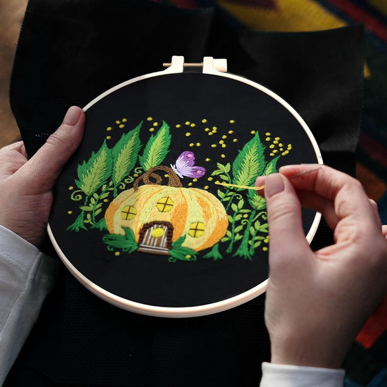 VETPW Embroidery Kit for Beginners, Mushroom House Set photo 2