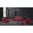 thumbnail image 4 of Ottomanson Convertible Sleeper Loveseat with Hidden Storage, Firm Seating, Burgundy, 4 of 6