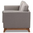 thumbnail image 4 of Baxton Studio Sava Fabric Upholstered Loveseat in Grey and Walnut, 4 of 9