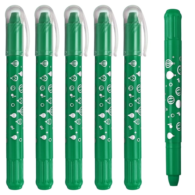 Uxcell Watercolor Gel Crayon for Coloring, Drawing, Painting, 6Pcs, Green
