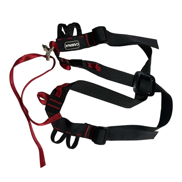 Climbing Chest Strap Rock Climb Shoulder Straps Professional Adjustable Safety Belt Safe Body Belts Body Fixator for Protection Black