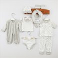 thumbnail image 2 of NOLDARES Preemie Newborn Baby Boy Girl Clothes Infant Clothing Romper Pant Outfits Set Layette Essentials 8 Pieces Set(A091-Grey), 2 of 8