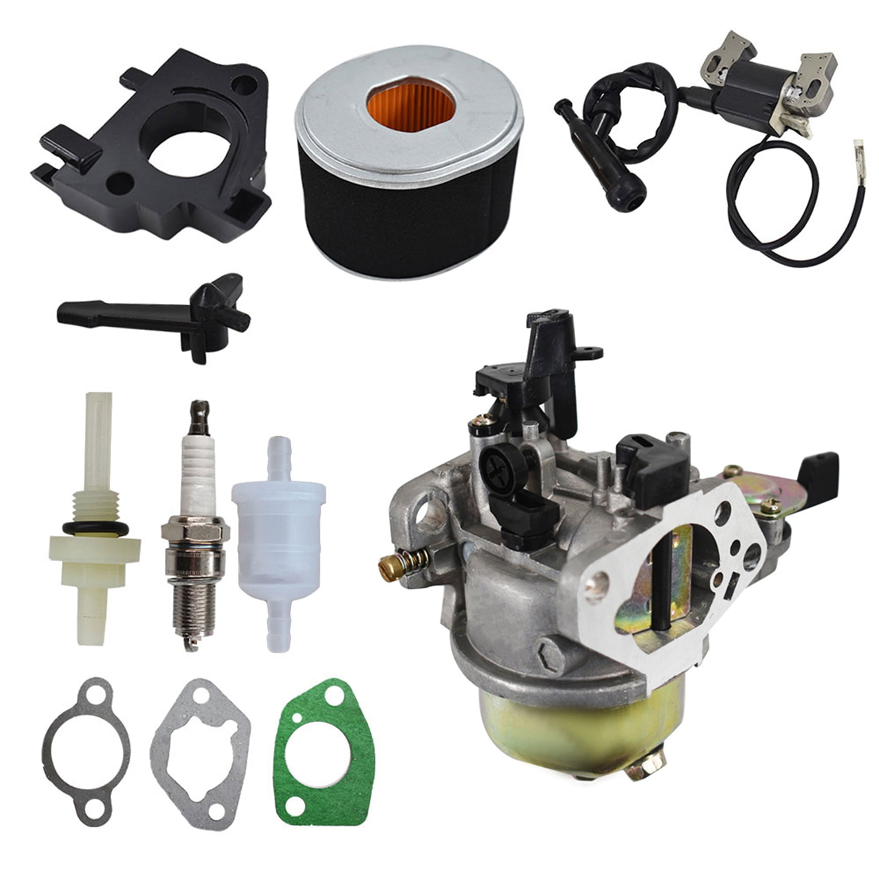  Powtol GX390 13HP Carburetor for Honda GX340 11HP GX 390  Engines Replace 16100-ZF6-V01 with 17210-ZE3-505 Air Filter Repower Kit :  Patio, Lawn & Garden