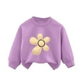 thumbnail image 2 of Bnwani Sweatshirt for Girls Cotton Crew Neck Long Sleeve Fall Base Sweatshirt Tie-Dye Floral Printed Tops Pullover, 2 of 3