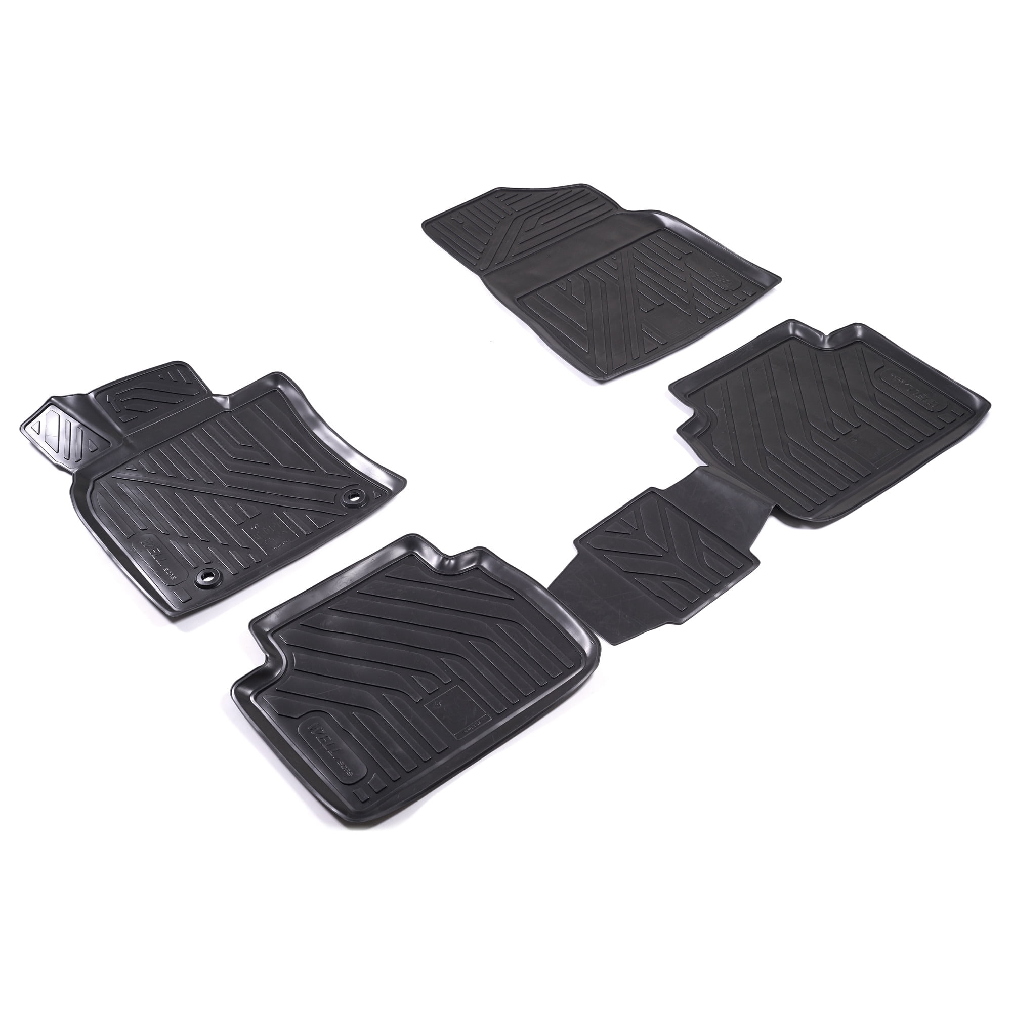 Wellvisors 3D All Weather Floor Liner Lite Black For Toyota Camry 2018
