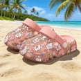 thumbnail image 2 of Lusa Cute Bunny Print Kids Slippers with Holes Girls and Boys Summer Transparent Comfortable Thick-Soled Non- Beach Sandals Casual Outdoor Play Cool Shoes Pink 18-24 Months, 2 of 4