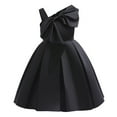 thumbnail image 2 of LYMAYTER 2-10T Kids Toddler Prom Ball Gown Dresses Baby Satin Tutu Princess Party Dress One-Shoulder Satin Ball Gown Skirt, 2 of 10