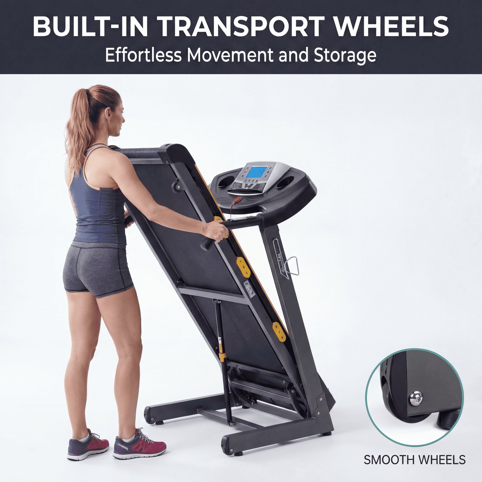 Naipo 12 Level Auto Incline Treadmill 2.5hp Power Foldable Electric Treadmill with 0.5-8.5 Speed 220lbs Walking Running Exercise Treadmill with LCD Display for Home Work Out
