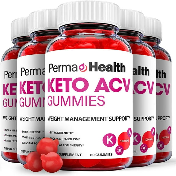 (5 Pack) Perma Health Keto ACV Gummies - Supplement for Weight Loss - Energy & Focus Boosting Dietary Supplements for Weight Management & Metabolism - Fat Burn - 300 Gummies