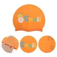 thumbnail image 3 of Unique Bargains 1 Pc Silicone Cartoon Snail Swim Cap Orange, 3 of 6