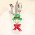 thumbnail image 2 of 3 unids/set juego de cubiertos navideños Santa Claus muñeco de nieve alce soporte para cubiertos decoración navideña, 2 of 8